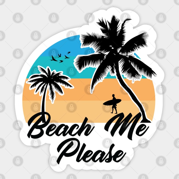 Beach Me Please Ocean Waves Sticker by bougieFire